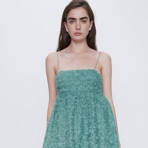 Zara Midi Dress Textured Weave Size M